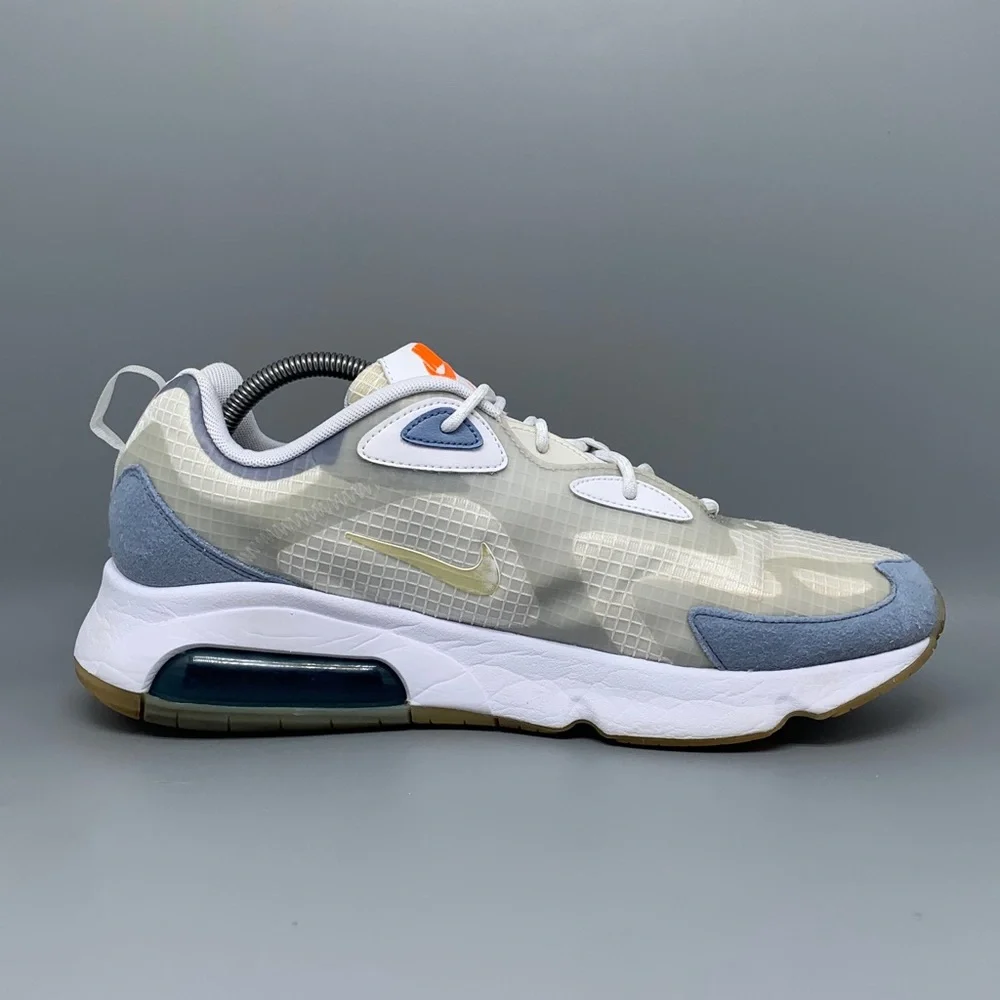 Nike Air Max 200 White Blue‎ Orange Running Shoes CJ0575-100 Men’s Sz 11